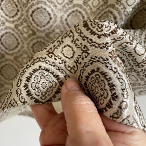 ALFANI TAUPE BROWN CREAM MEDALLION PENCIL SKIRT MATCHING BELT BUCKLE - Picture 3 of 8